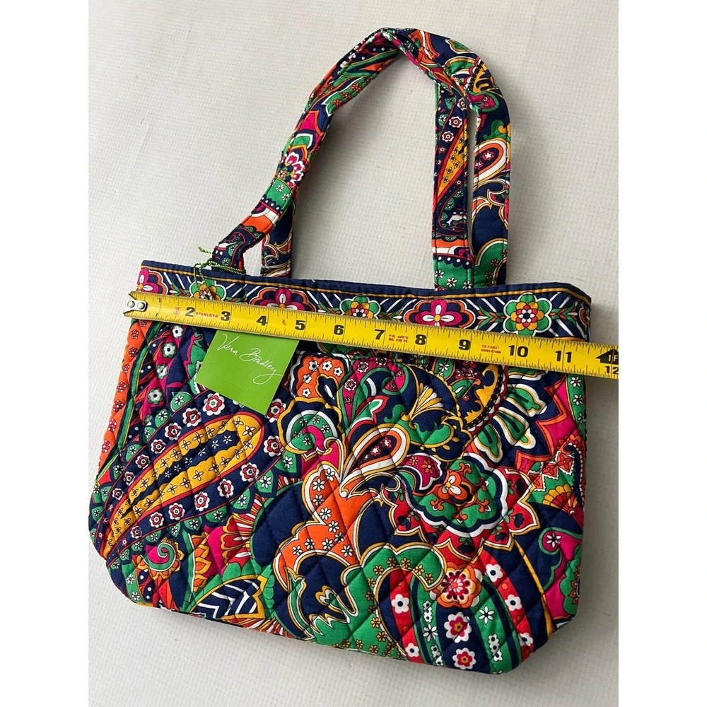 Vera Bradley Petite Tote Venetian Paisley Quilted Cotton‎ Multi Color